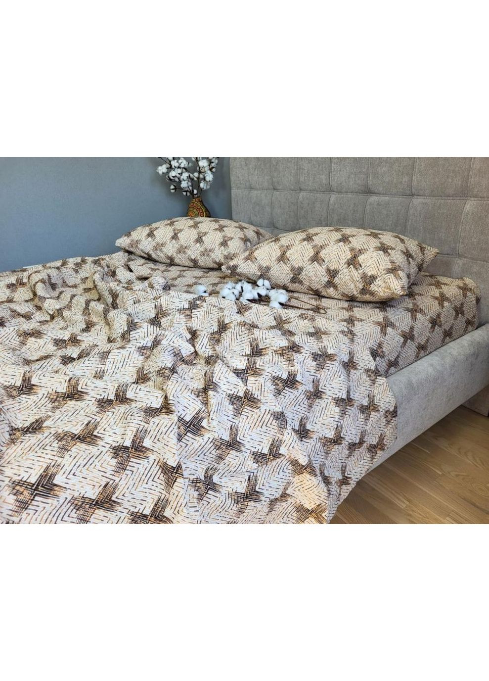 Постельное белье Кожа, ранфорс гофра (жатка) Семейный размер, наволочки 50/70 No Brand (364220819)