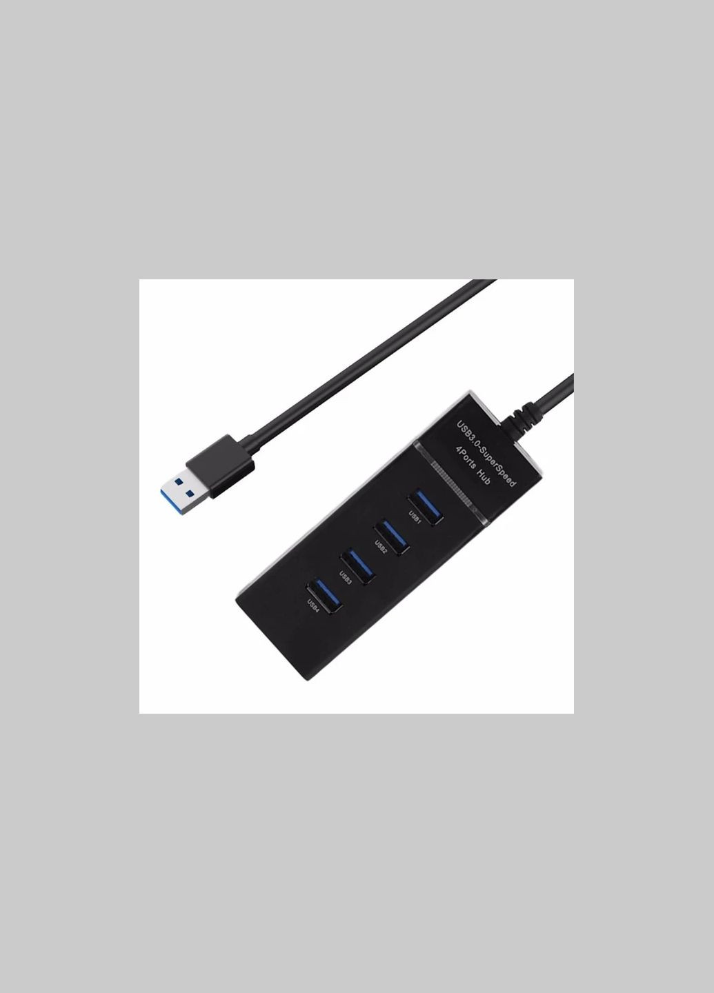 Usb hub 4 порту 303 ( USB 3.0 ) Black No Brand (328283318)