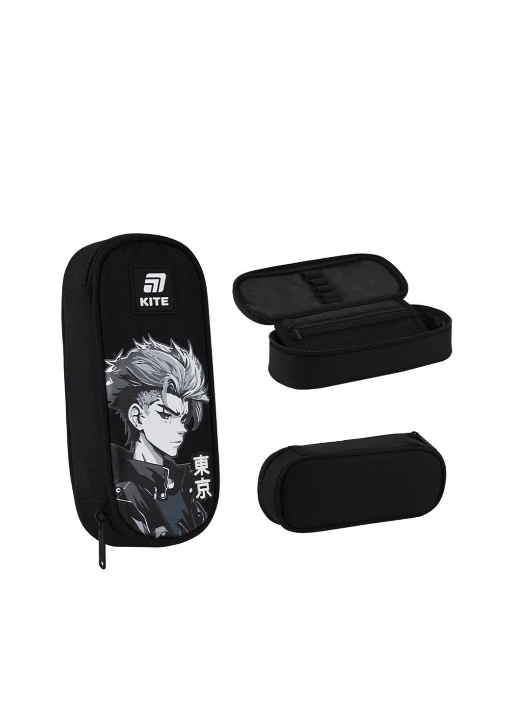 Шкільний пенал Anime Boy колір чорний CB-00281110 Kite (341485801)