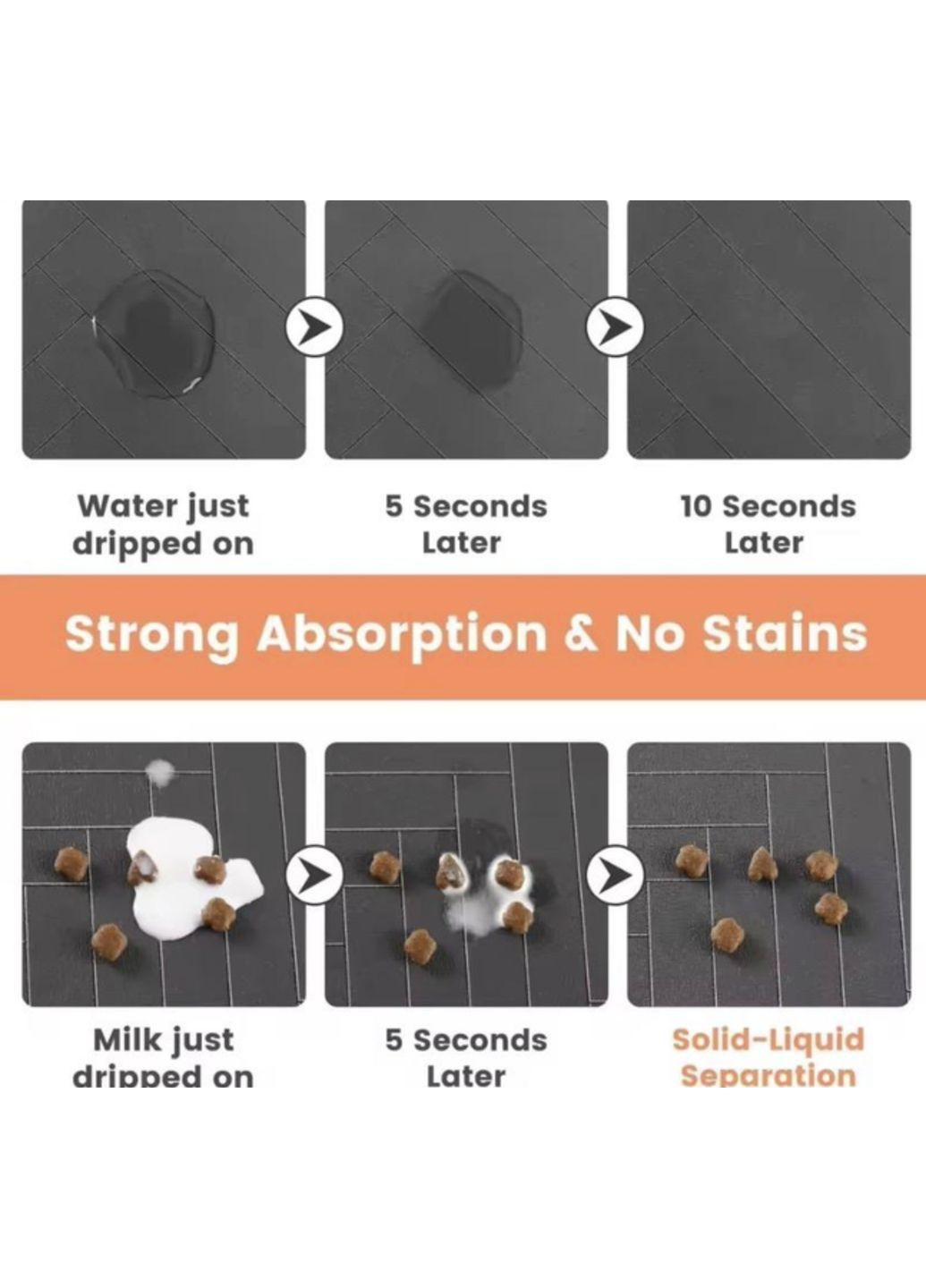 Коврик под миски для еды кошек собак домашних животных влагостойкий 1 шт M Silver NPK (362207058)