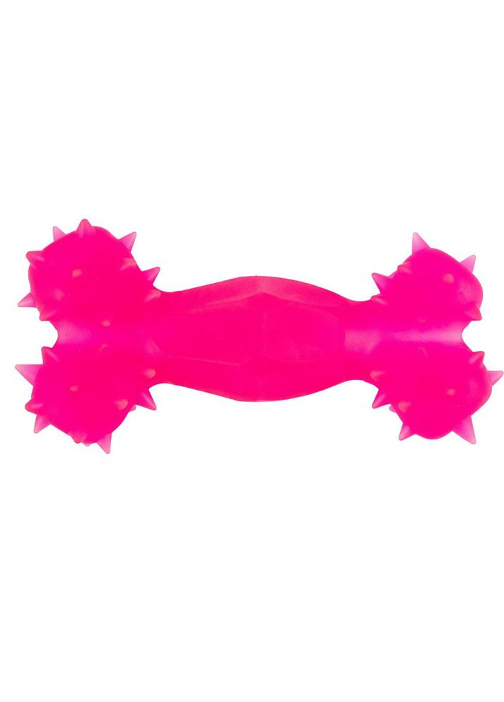 Іграшка AGILITY для собак кістка каучук з шипами та отвором, 12 см, рожева PI0041 Agilite (292305141)