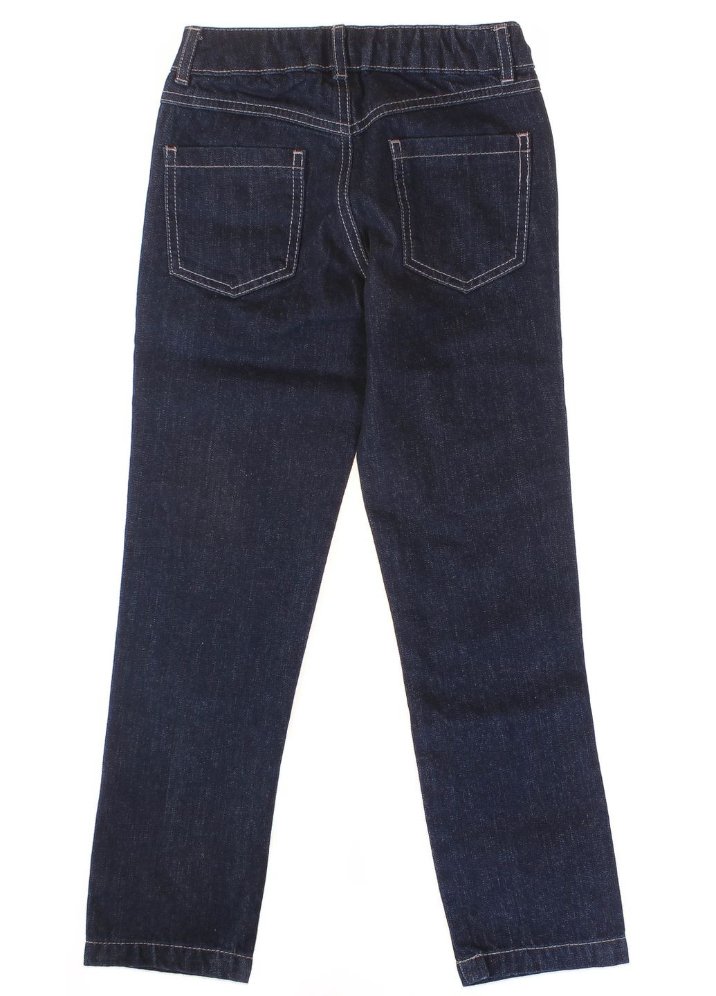 Синие демисезонные брюки джинсовые 12548_281 Bck