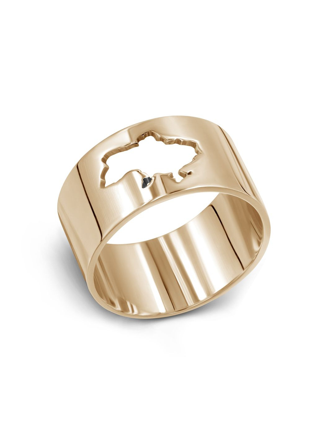 Кільце Карта України в рожевому золоті 2К789-0003 Zarina (333833328)