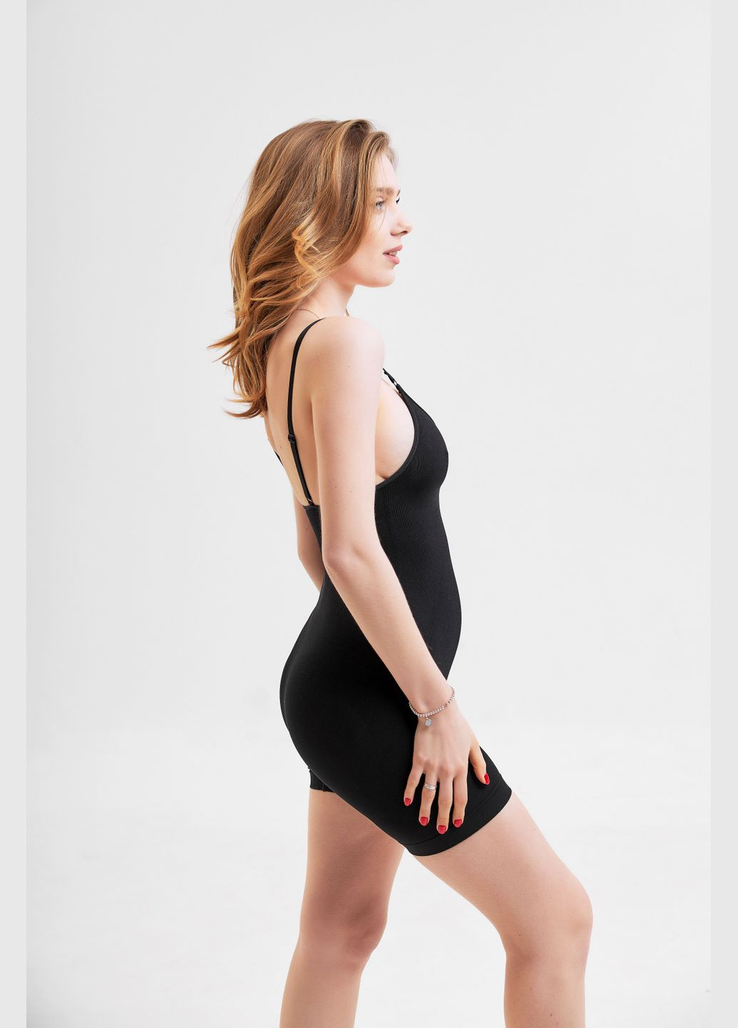 Утягивающие боди-шорты для коррекции фигуры комбидрес черный Nud (321172386)