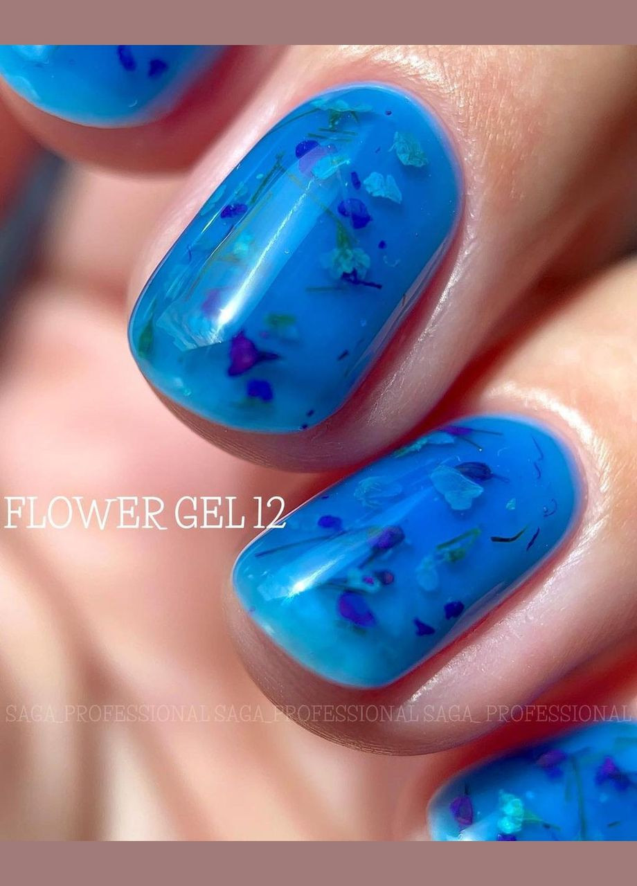 Гель цветочный Сухоцвет №12 - Гель с синими сухоцветами ТМ " " 5 гр. Saga (342376518)