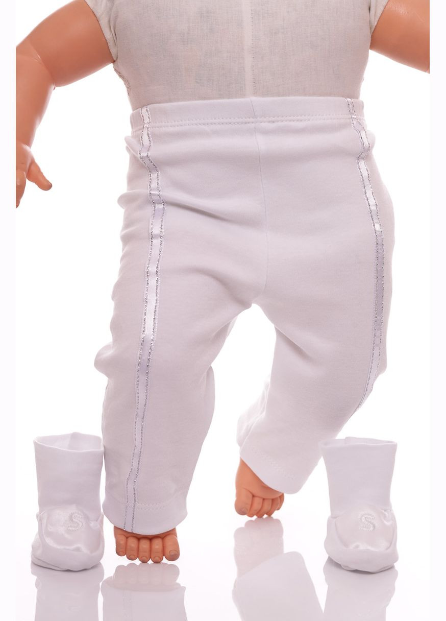 Білий демісезонний костюм хрестильний для хлопчика інтерлок s білий 62 см (34819) Murat baby