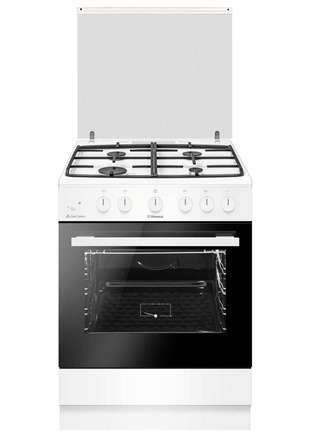 Газовая плита fcgw63193 газовая, 71л, 60x60см, чугун, конвекция, HANSA