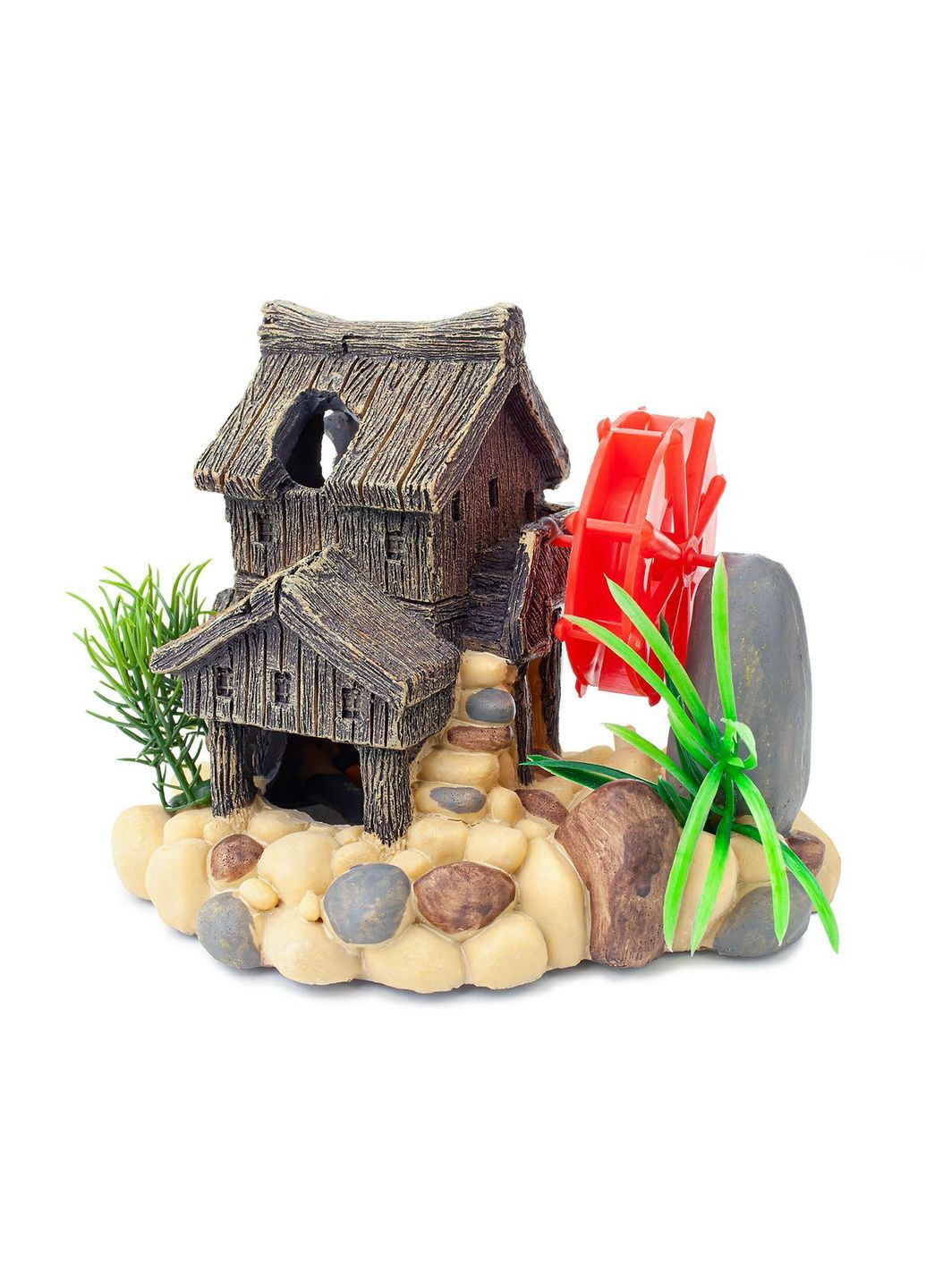 Аквариумный декор - домик-мельница, 11см Happet (360245456)