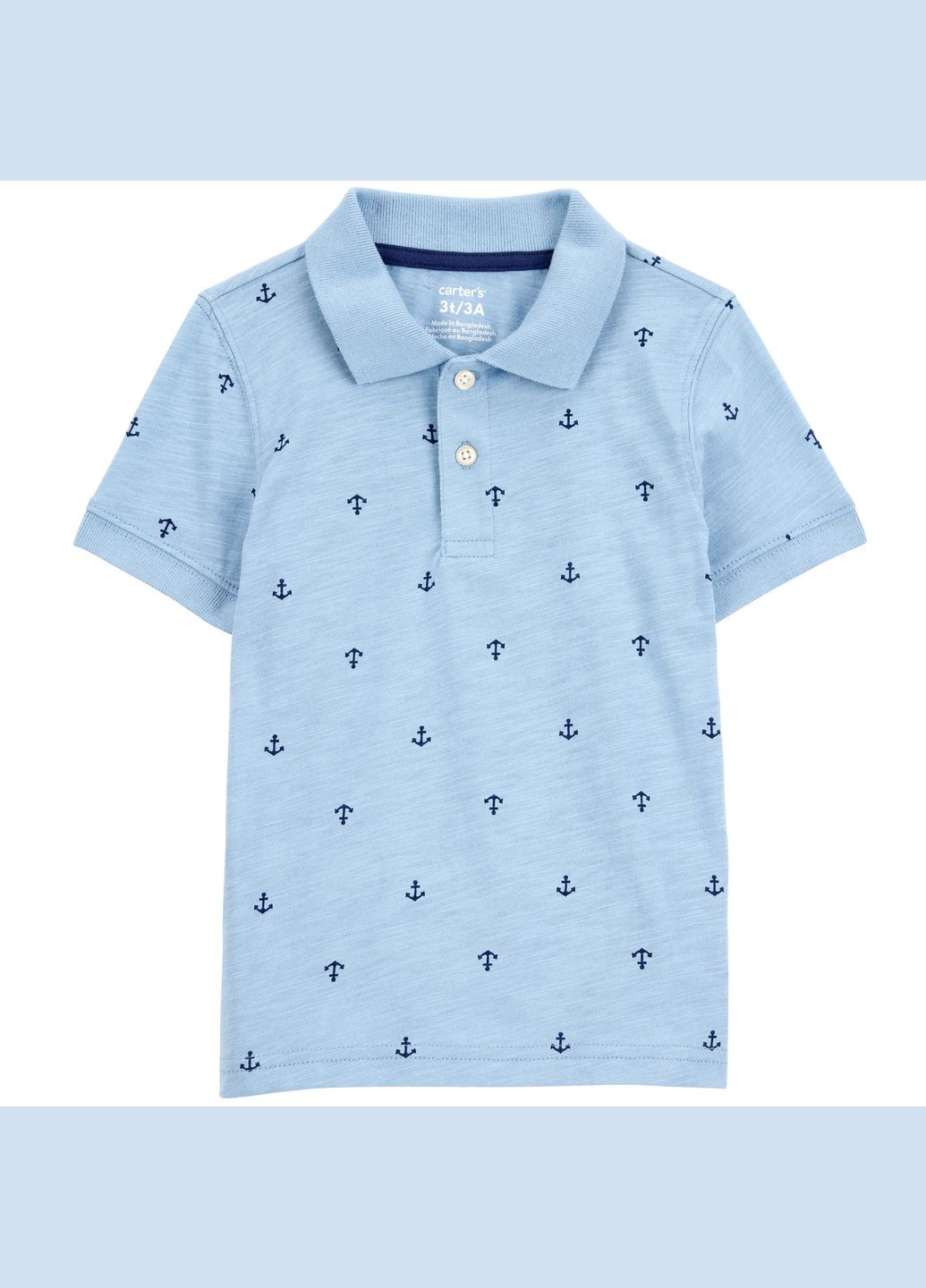 Голубой детская футболка-поло для мальчика 105-112 см (2s489510_5t) для мальчика Carter's