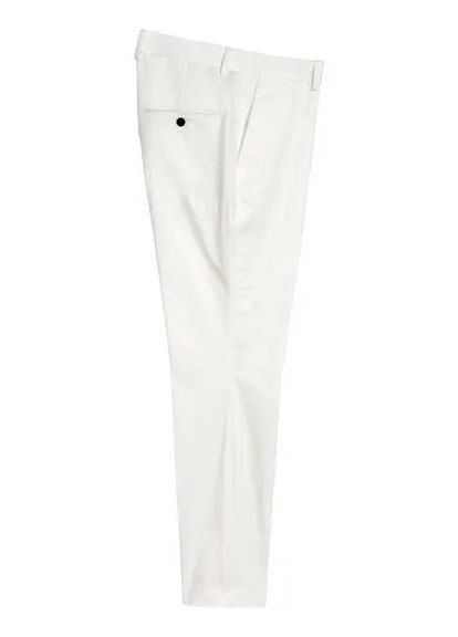 Белые повседневный, кэжуал демисезонные зауженные брюки H&M