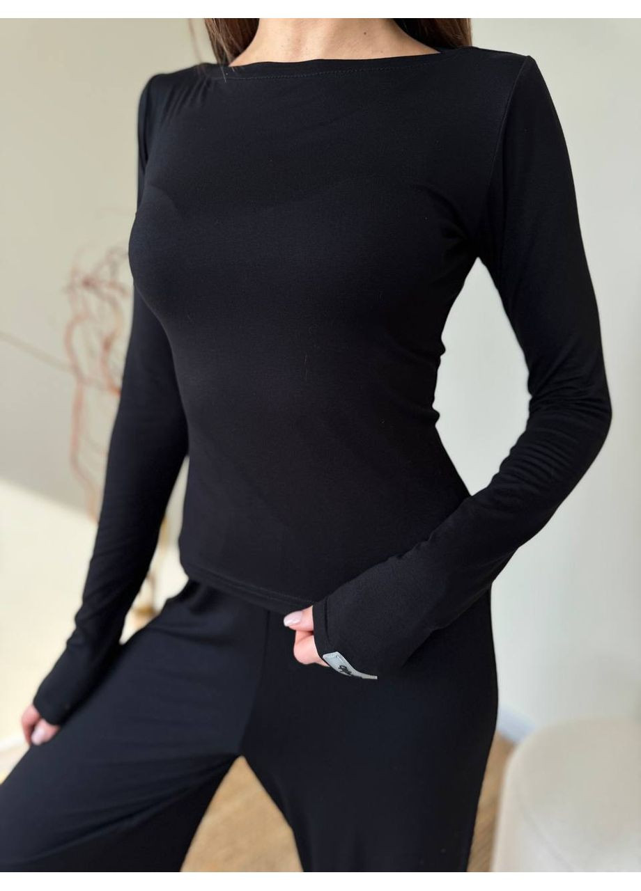 Женский костюм двойка лонгслив и брюки палаццо MonCher (351554833)