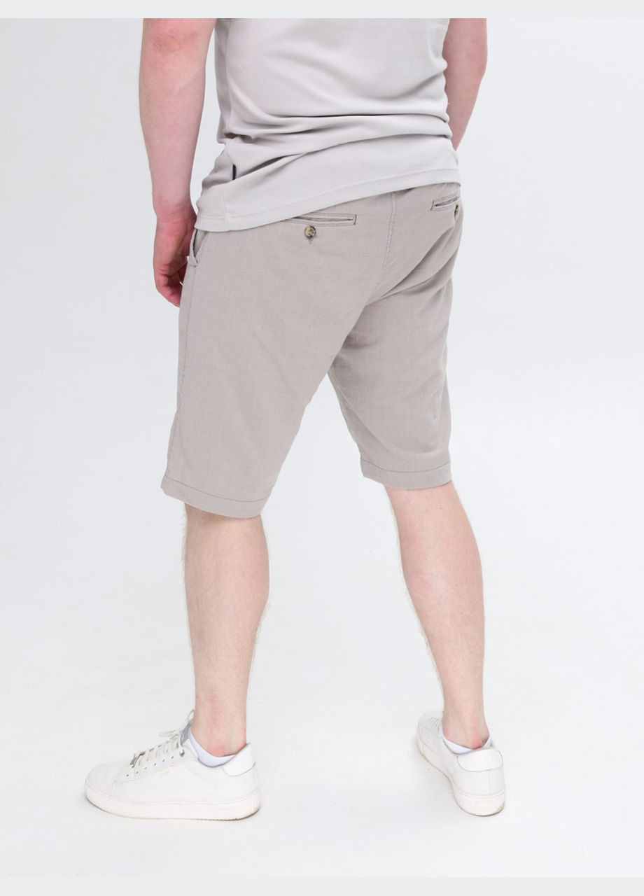 Шорти чоловічі світло-сірі бавовняні на резинці Wise Пряма (293057413)