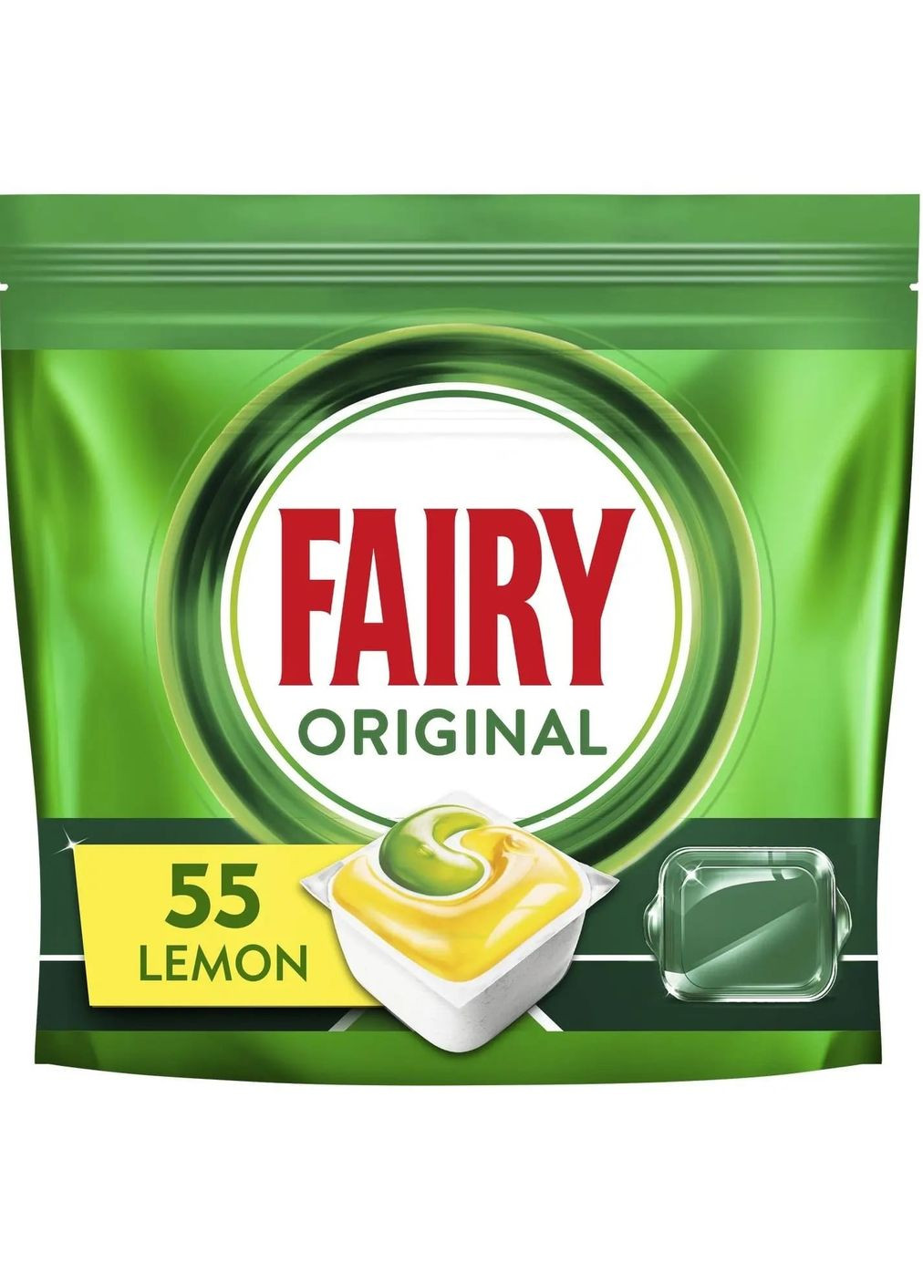 Капсулы для посудомоечных машин Original Все-в-1, с ароматом лимона, 55 шт. Fairy (328401391)