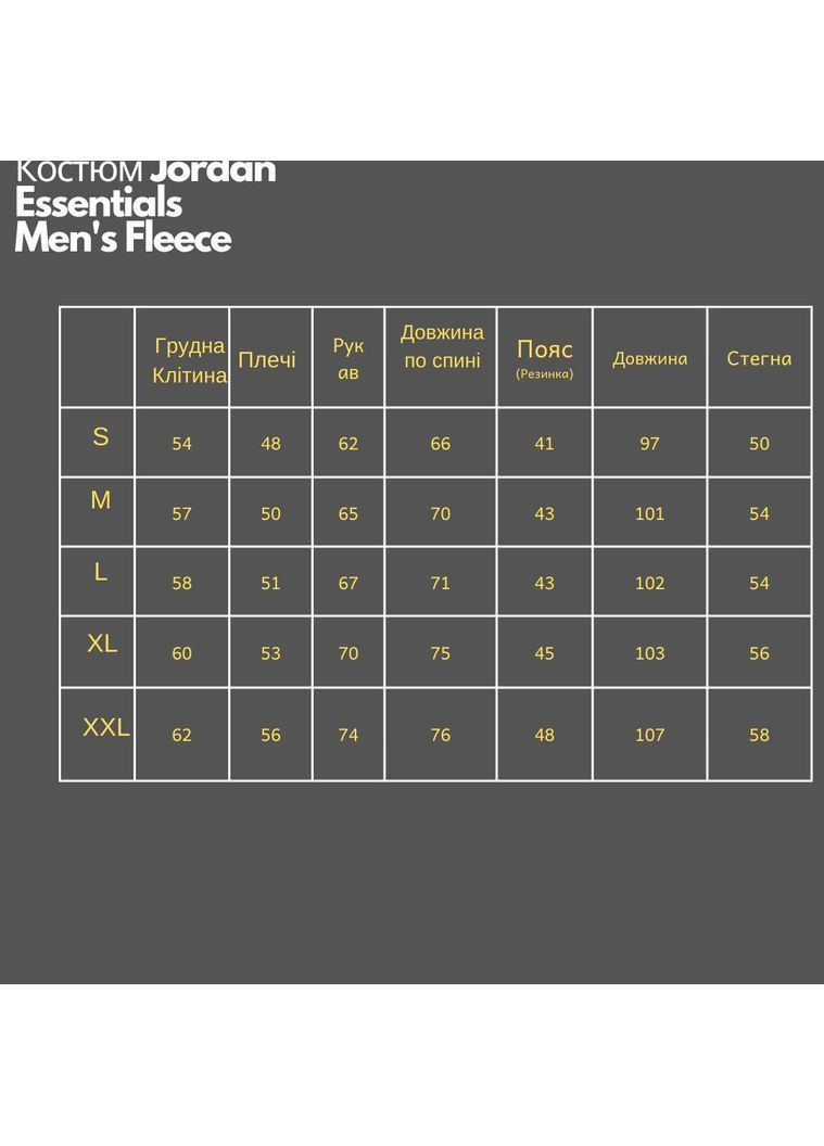 Зимний мужской спортивный костюм Jordan Essentials Men's Fleece No Brand (370625896)