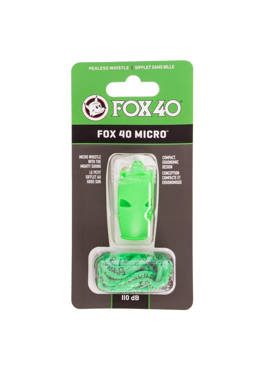 Свисток суддівський пластиковий (110dB, на шнурі, Салатовий) () (FOX40-MICRO_Салатовий) Fox 40 (361439266)