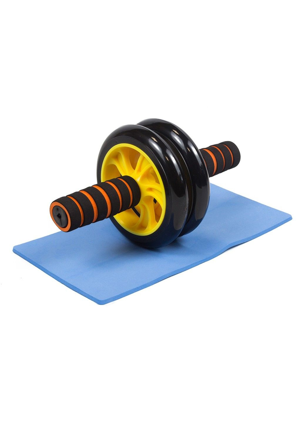 Ролик для пресса двойной с ковриком EF-2302-Y Yellow EasyFit (295547973)