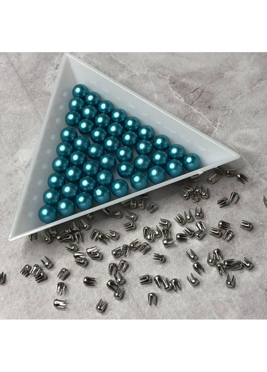 D-6 мм (100 шт) Пробивні намистини на заклепках - бірюзовий Plus-plus (353393167)