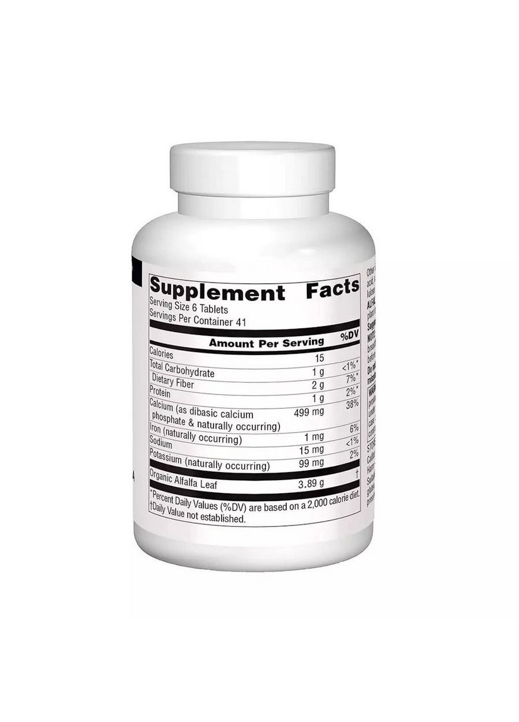 Натуральная добавка Alfalfa 648 mg, 250 таблеток Source Naturals (293337888)