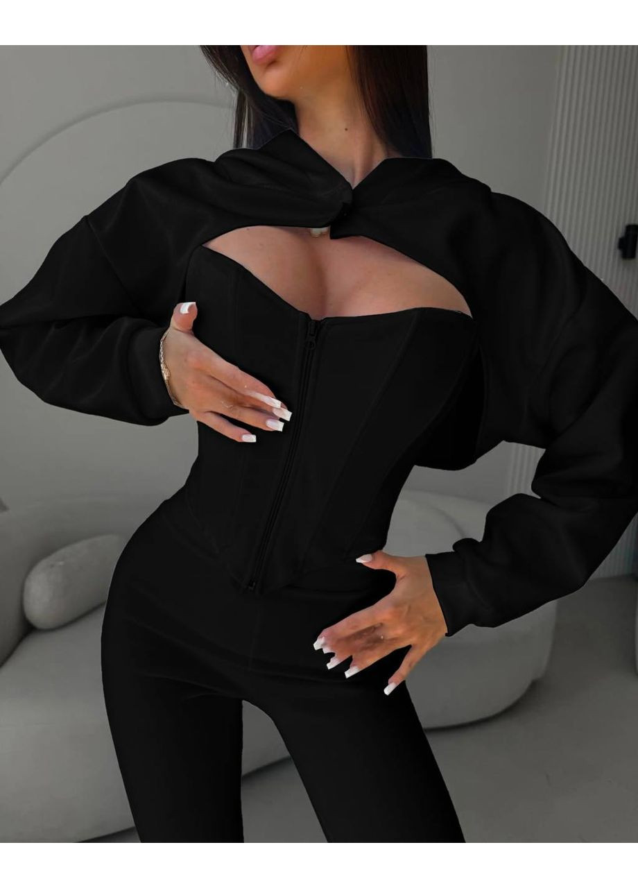 Костюм тройка, из кофты, корсета и лосин Україна (353495367)