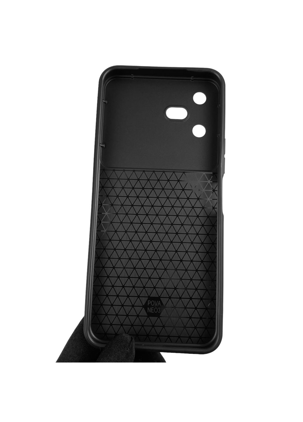 Чохол для Pova Neo 3 (LH6n) броньований з кільцем зі шторкою на камеру на техно пова нео 3 чорний rg1 Tecno (366020249)