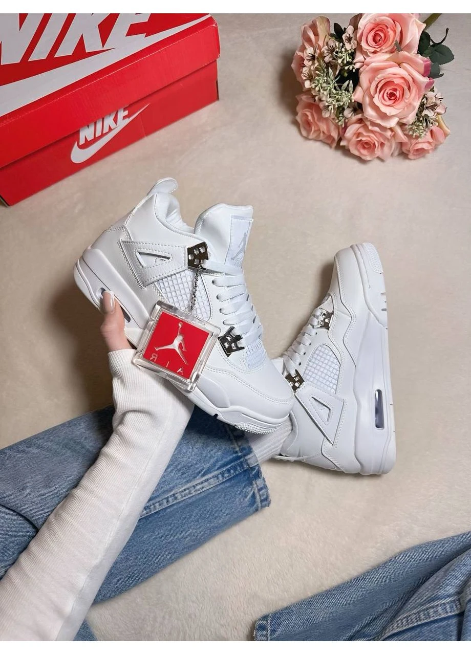 Комбіновані літні кросівки nike air jordan 4 retro pure money найк аір джордан No Brand