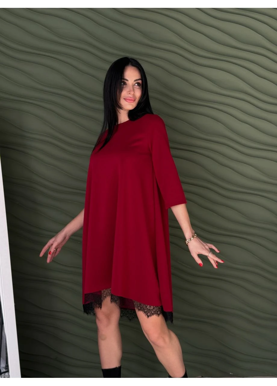 Бордова кежуал сукня Fashion Girl