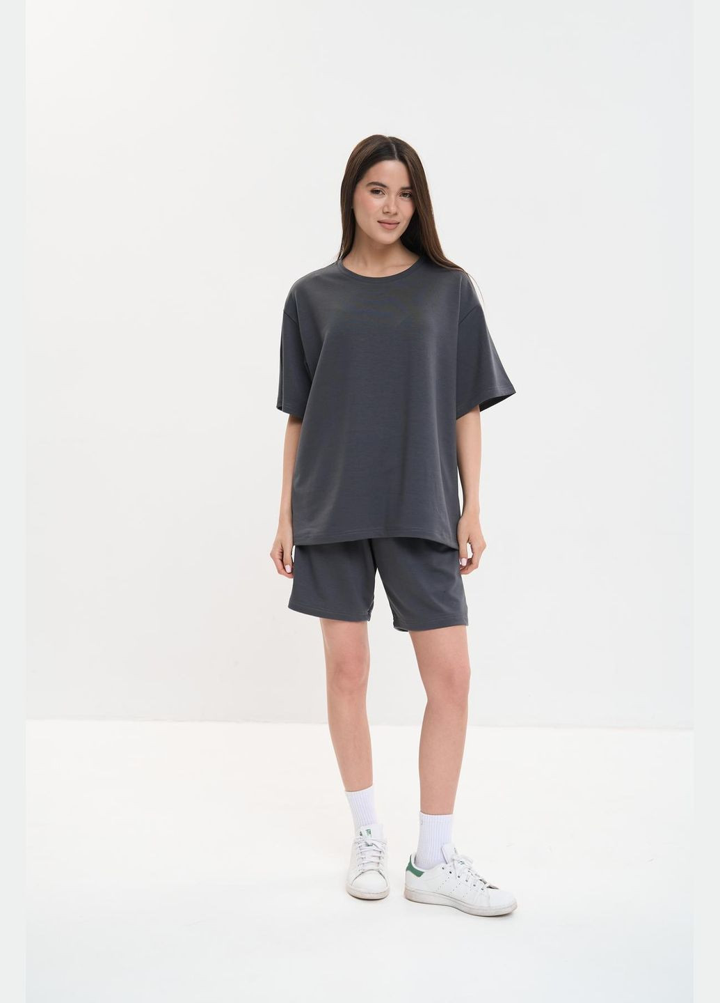 Комфортный летний комплект в стиле оверсайз Vakko (336949036)