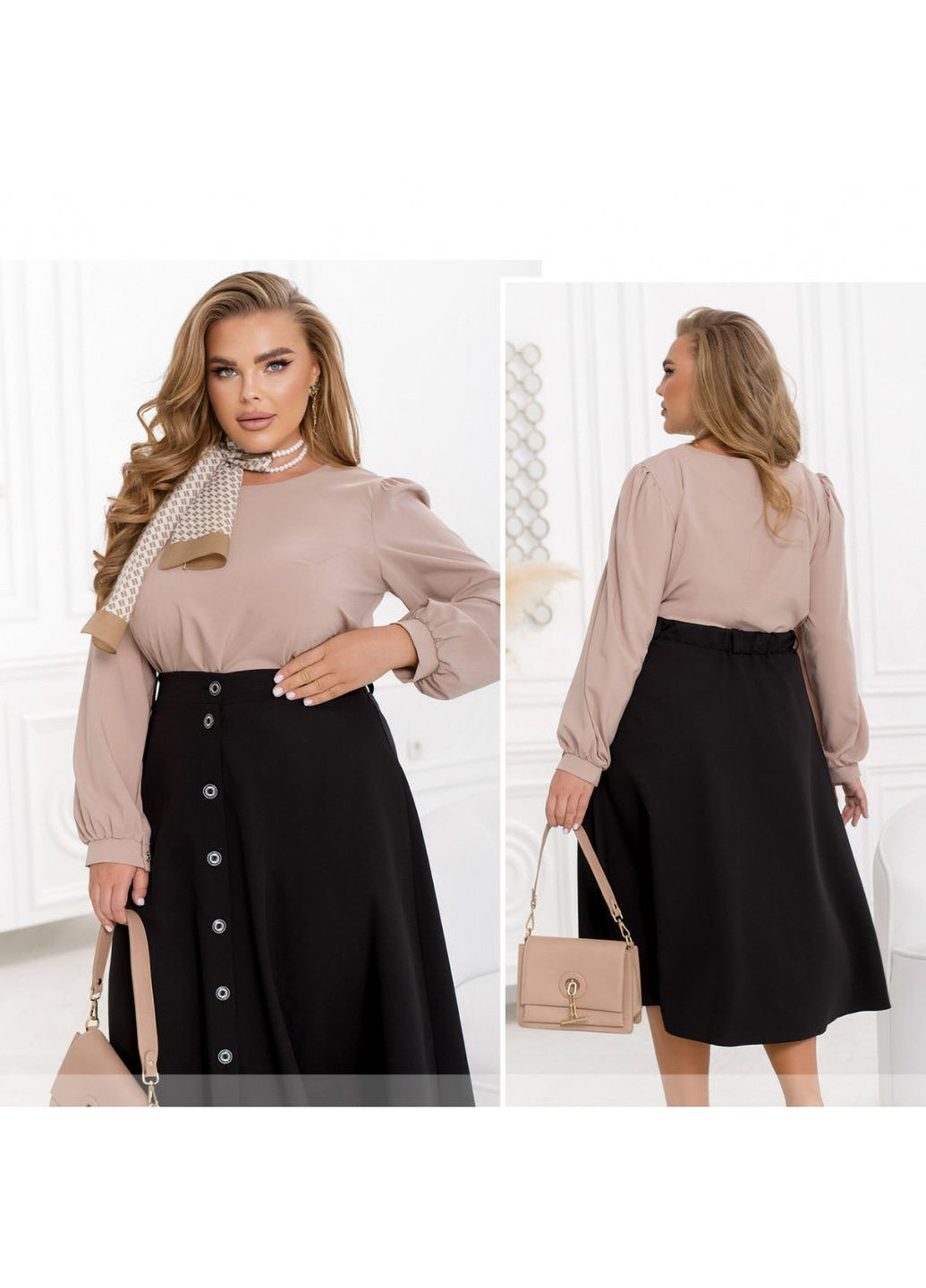 Черная повседневная юбка Liton