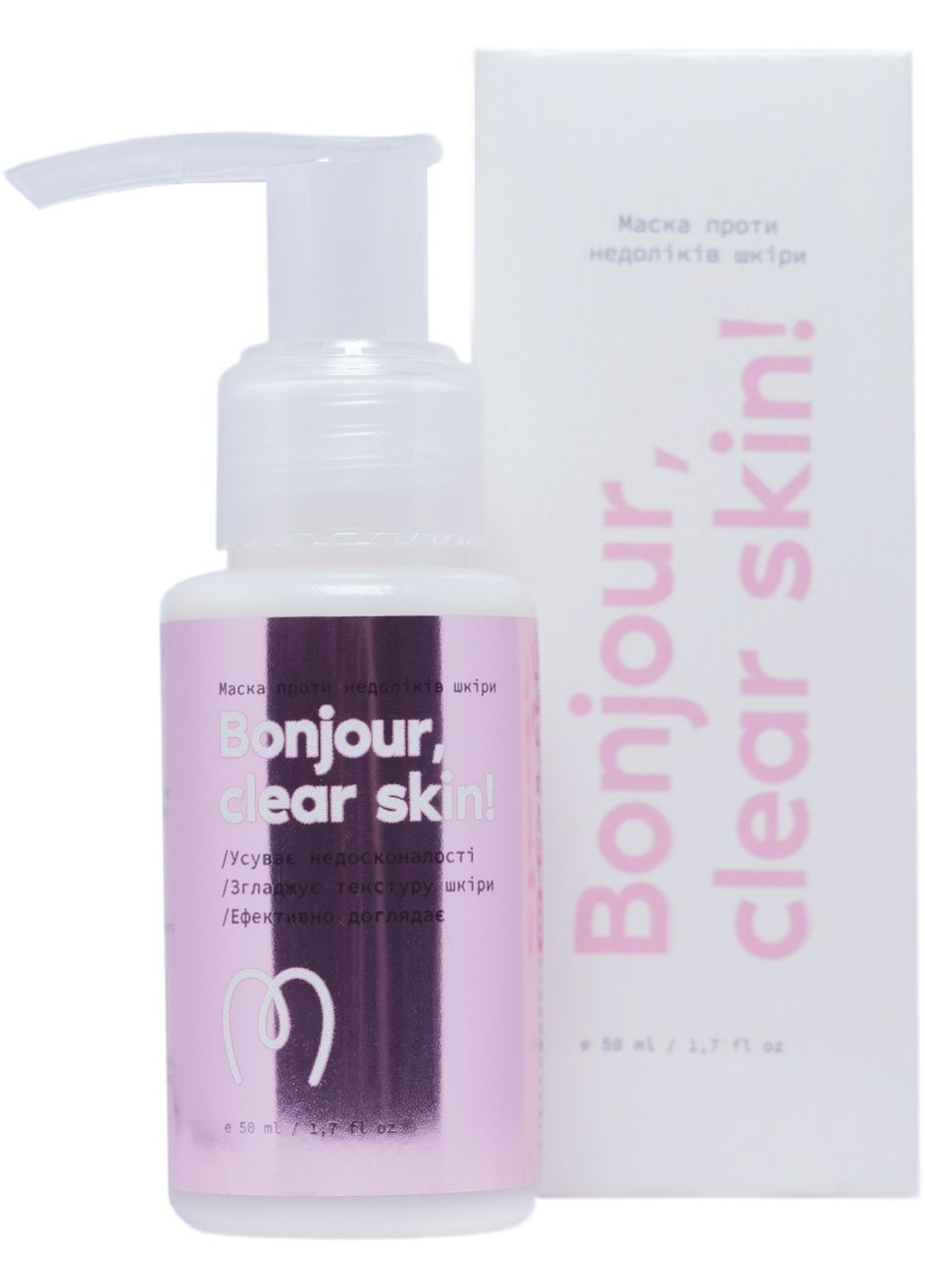 Маска проти недоліків шкіри для всього тіла Bonjour, Clear Skin 50ml (1459157-32679010) Mary Babe (368634973)