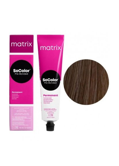 SoColor PreBonded Blended Permanent Color 90ml - 7A Блондин пепельный Matrix (308253847)