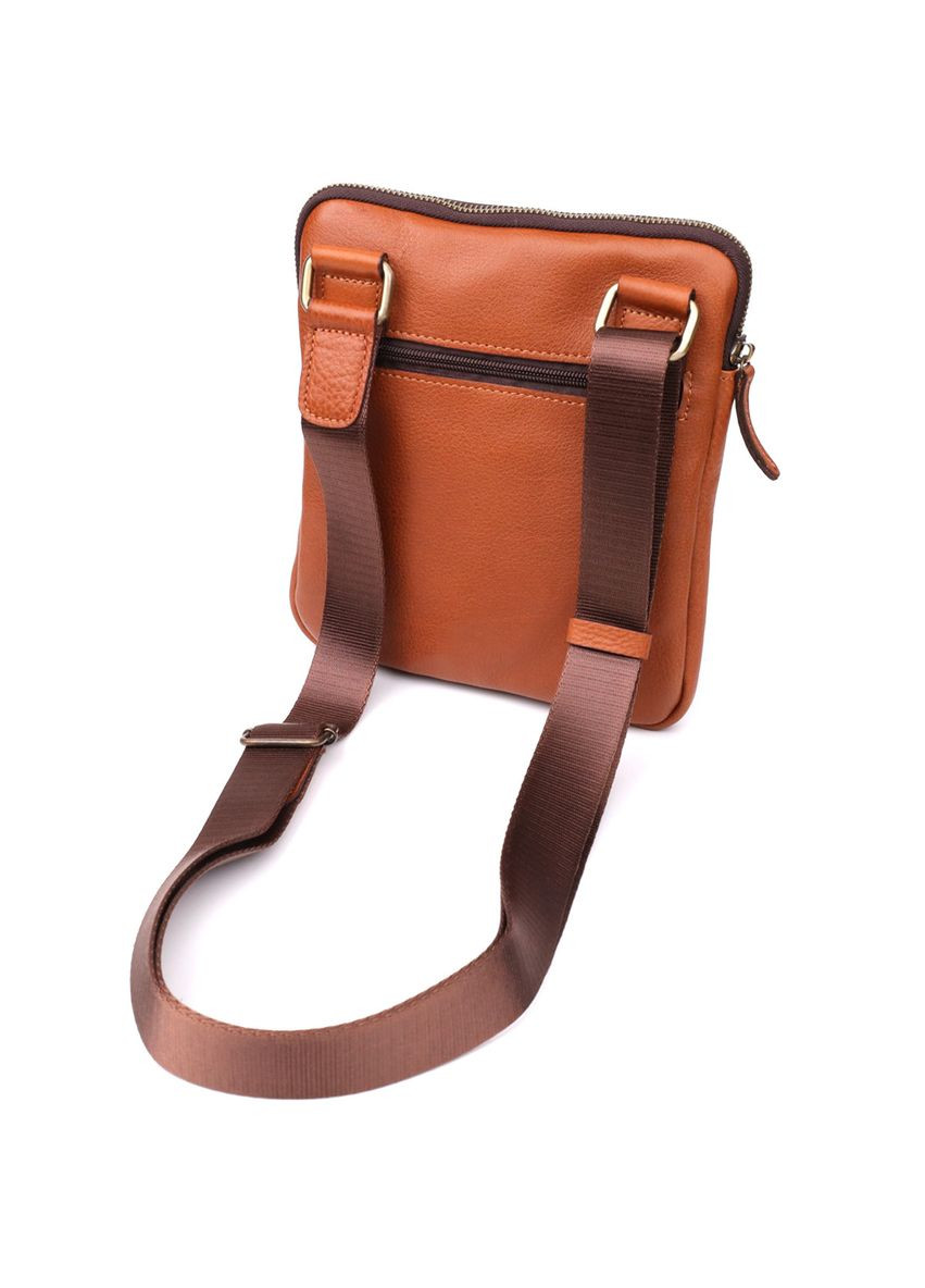 Чоловіча шкіряна сумка через плече із міцної зернистої шкіри 23151 Shvigel (366880541)