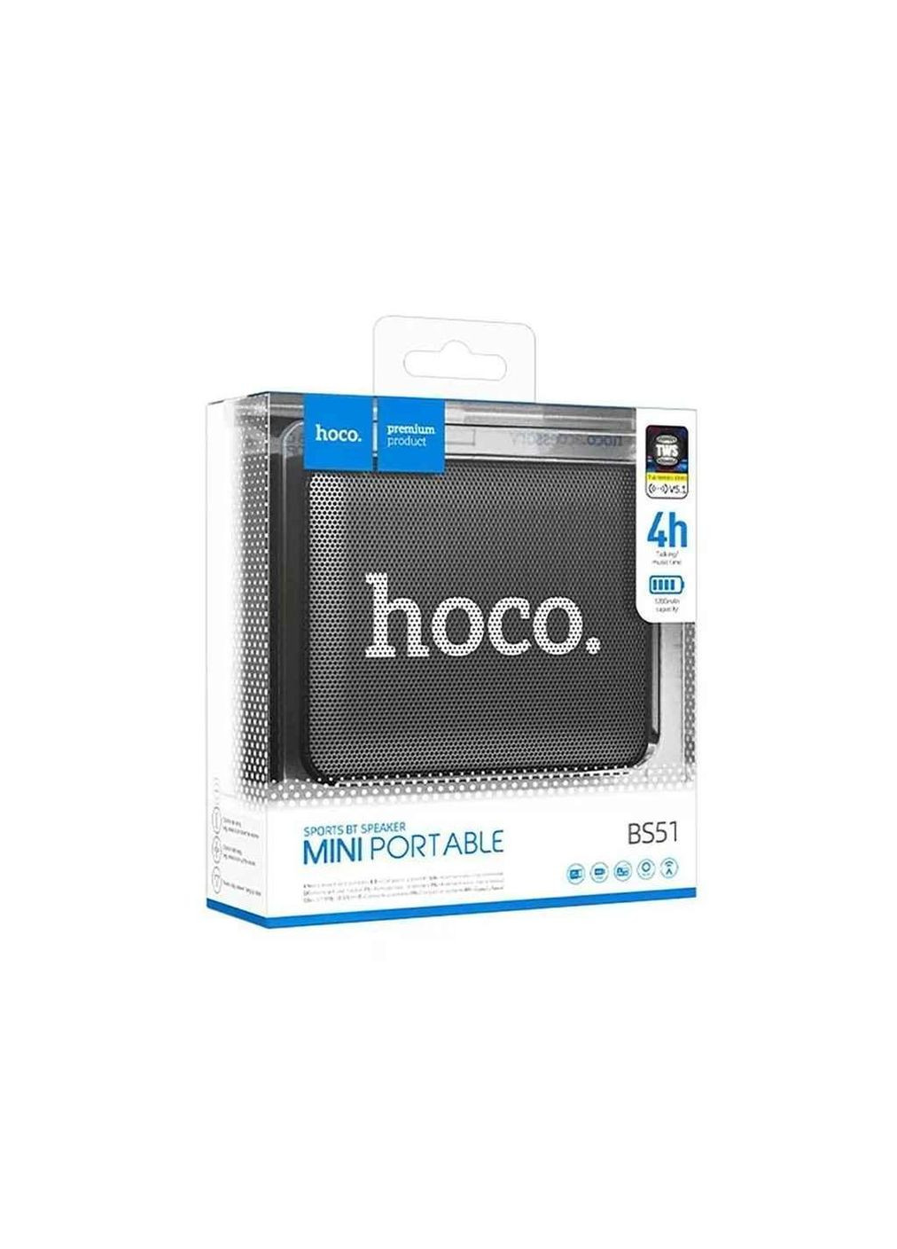 Портативна колонка BS51 чорна 11х9х4,5см ТМ Hoco (315140184)