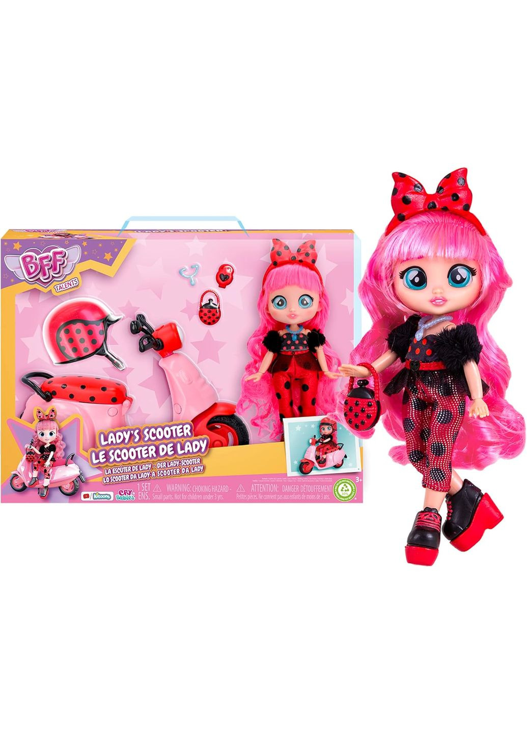 Кукла Край беби Леди Баг и скутер IMC Toys Cry Babies BFF Lady Scooter (315337485)