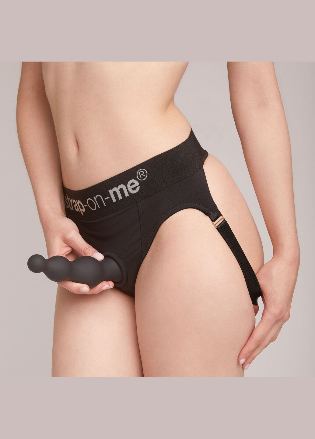 Насадка для страпона Dildo Plug Beads Black S - CherryLove Strap-On-Me (296623666)