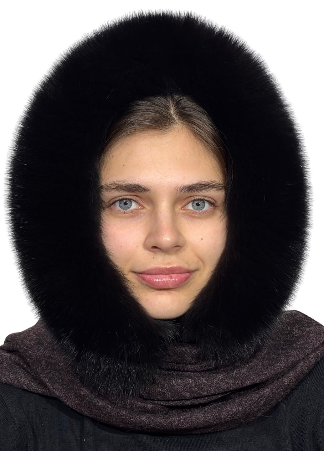 Женский меховой капюшон из натурального меха лисы Меховой Стиль Елизавета (365642669)