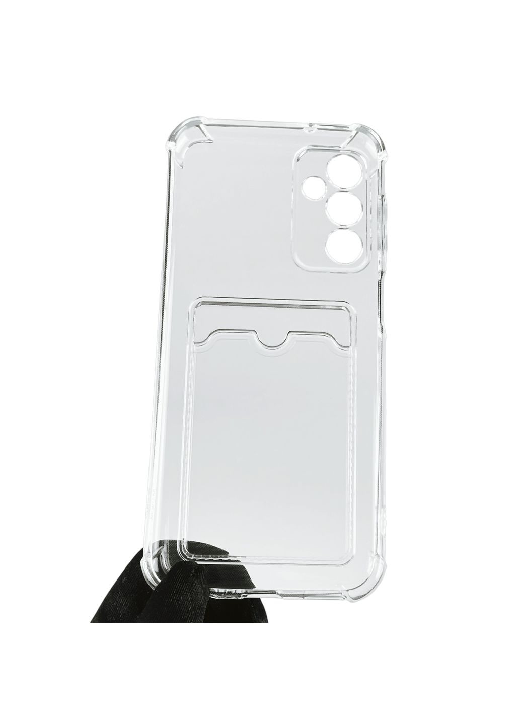 Чохол для Galaxy M14 5G (SM-M146) з бронь кутами з кишенею для візиток карток k-pop на самсунг м14 прозорий Samsung (366020997)