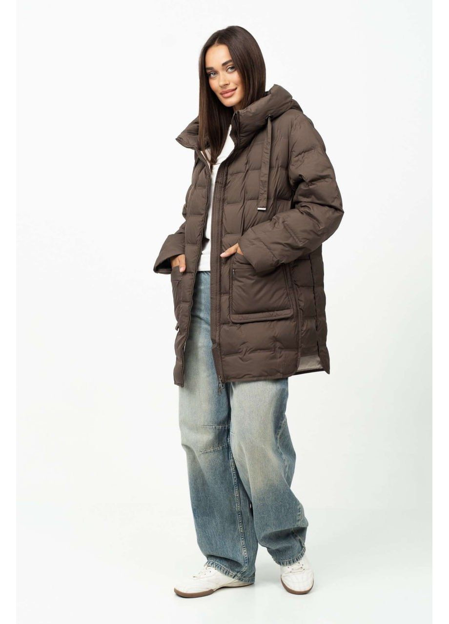 Чорна демісезонна куртка жіноча на осінь Lora Duvetti