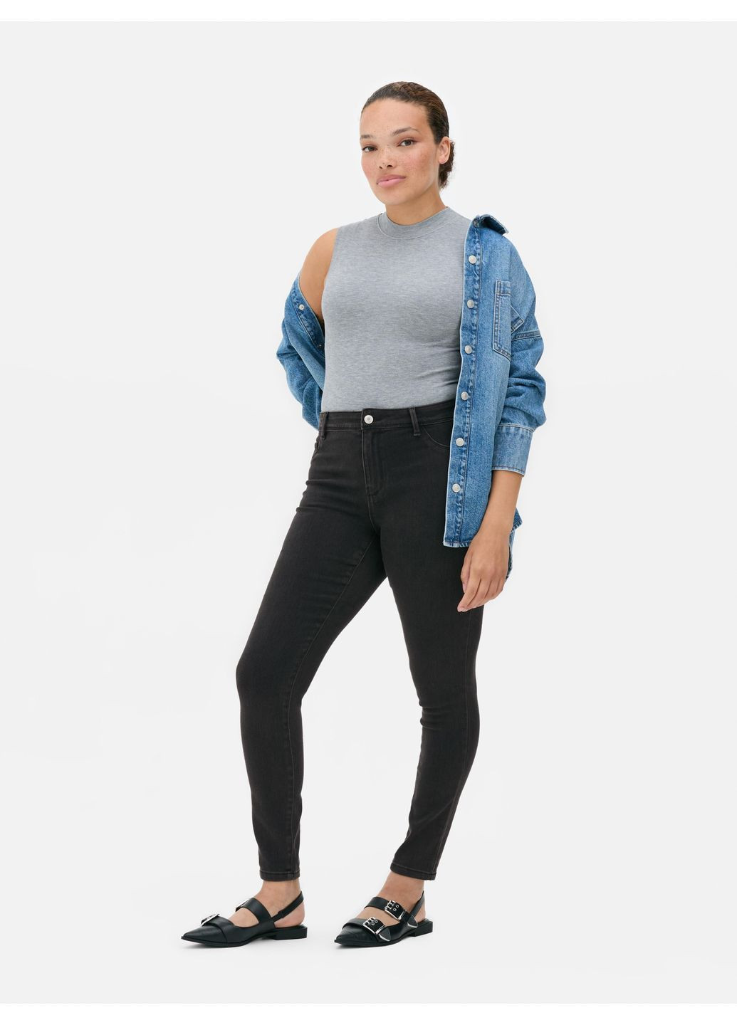 Джинси Skinny демисезон,черный, Primark - (361340792)