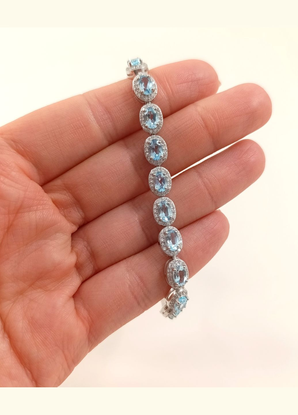 Серебряный браслет с топазом, регулируемая застежка-слайдер Б030-гт Shatlen Браслет (328082583)