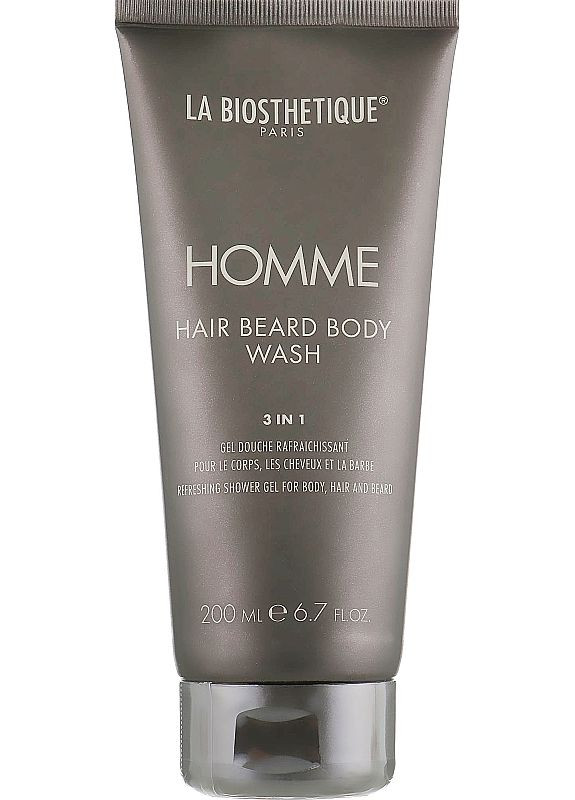 Гель для тела, волос и бороды Homme Hair Beard Body Wash 200ml (2-987419) La Biosthetique (369792579)