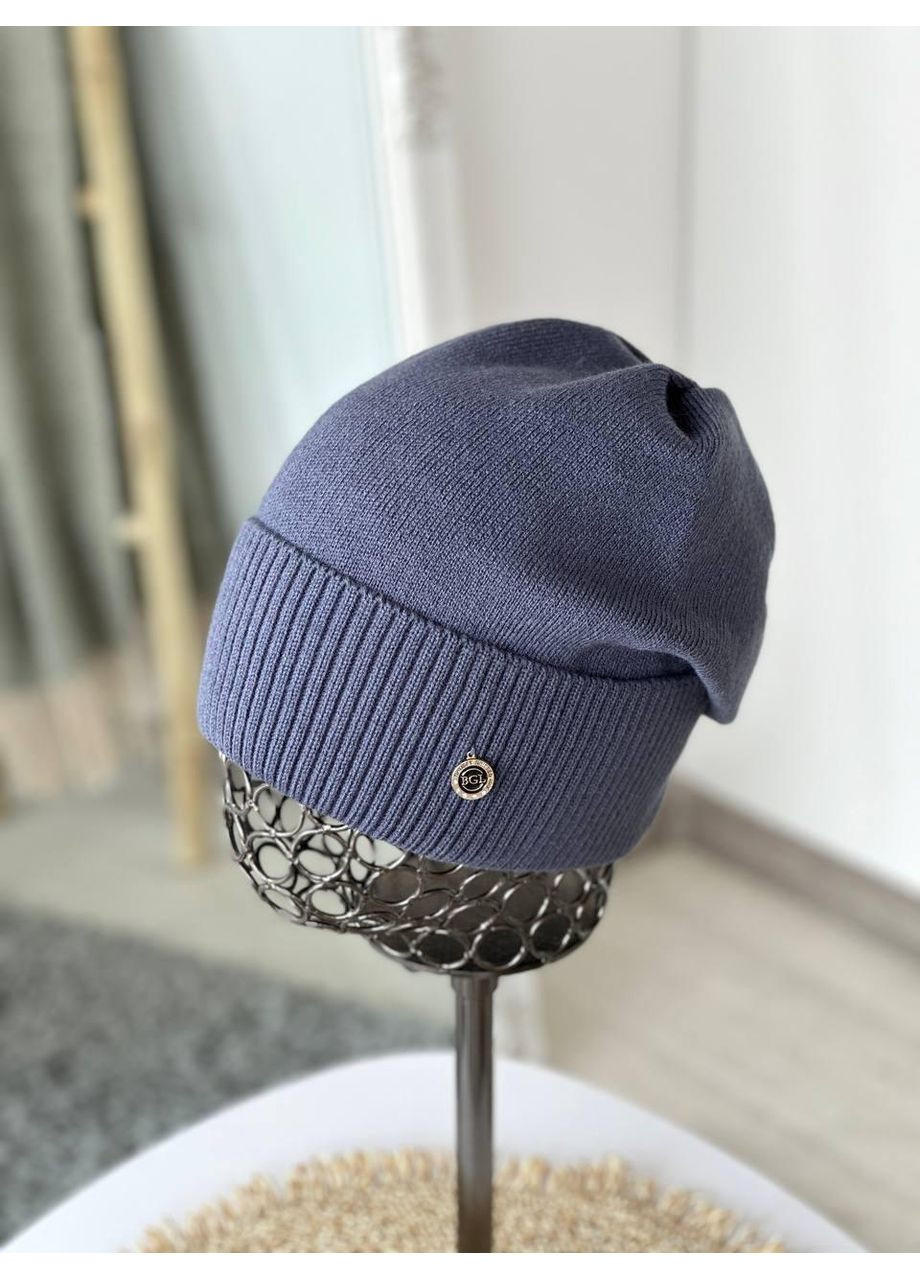 Шапка Бант жіноча зі зборочками без флісу, трендова шапка у 24 кольорах. Saga (362146200)