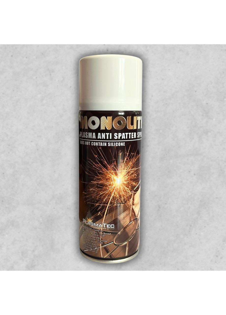 Спрей антипригарный для сварки против брызг металла MONOLITH 400 мл. Plasma Anti Spatter Spray PlasmaTec (364552758)