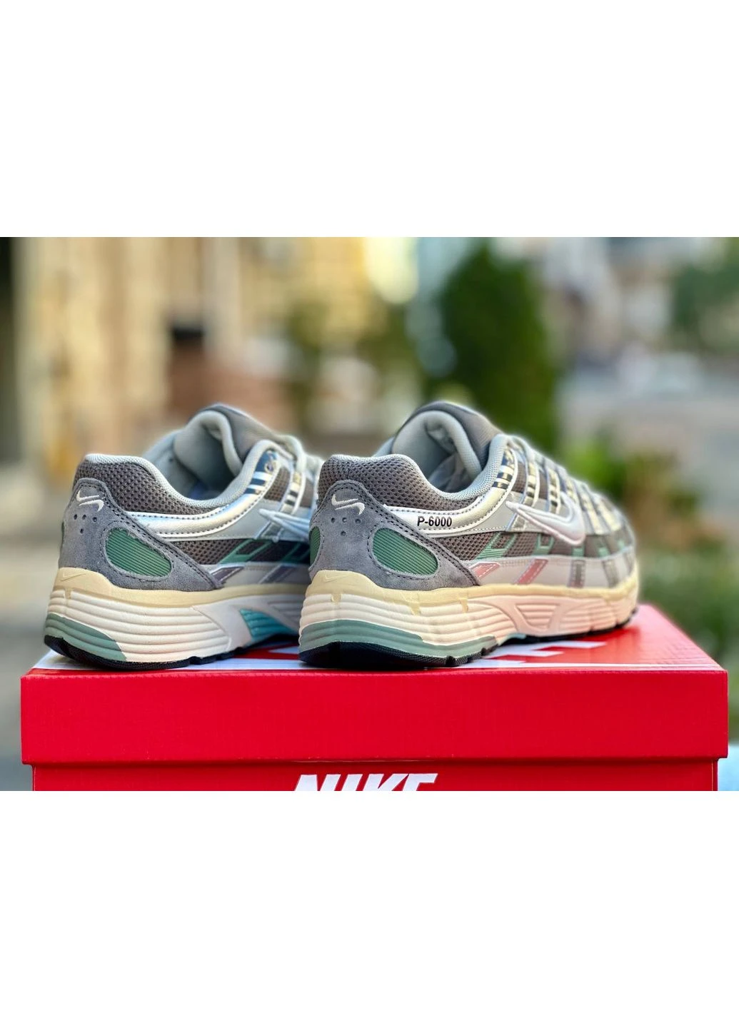 Цветные демисезонные кроссовки мужские nike p-6000 flat pewter найк п-6000 No Brand