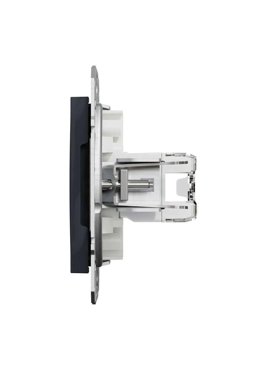 Компьютерная розетка rj45 двойная utp кат. 5е, Антрацит, Asfora, EPH4400171 Schneider (372582363)