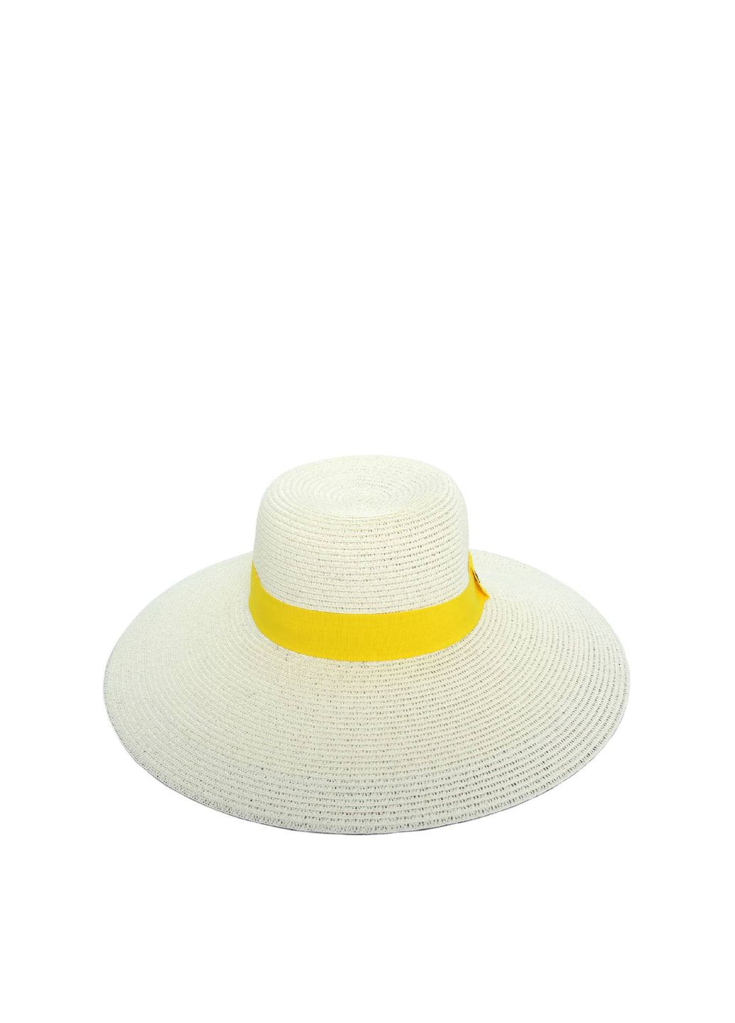 Шляпа с широкими полями женская бумага бежевая ELSA LuckyLOOK 376-473 (289478292)