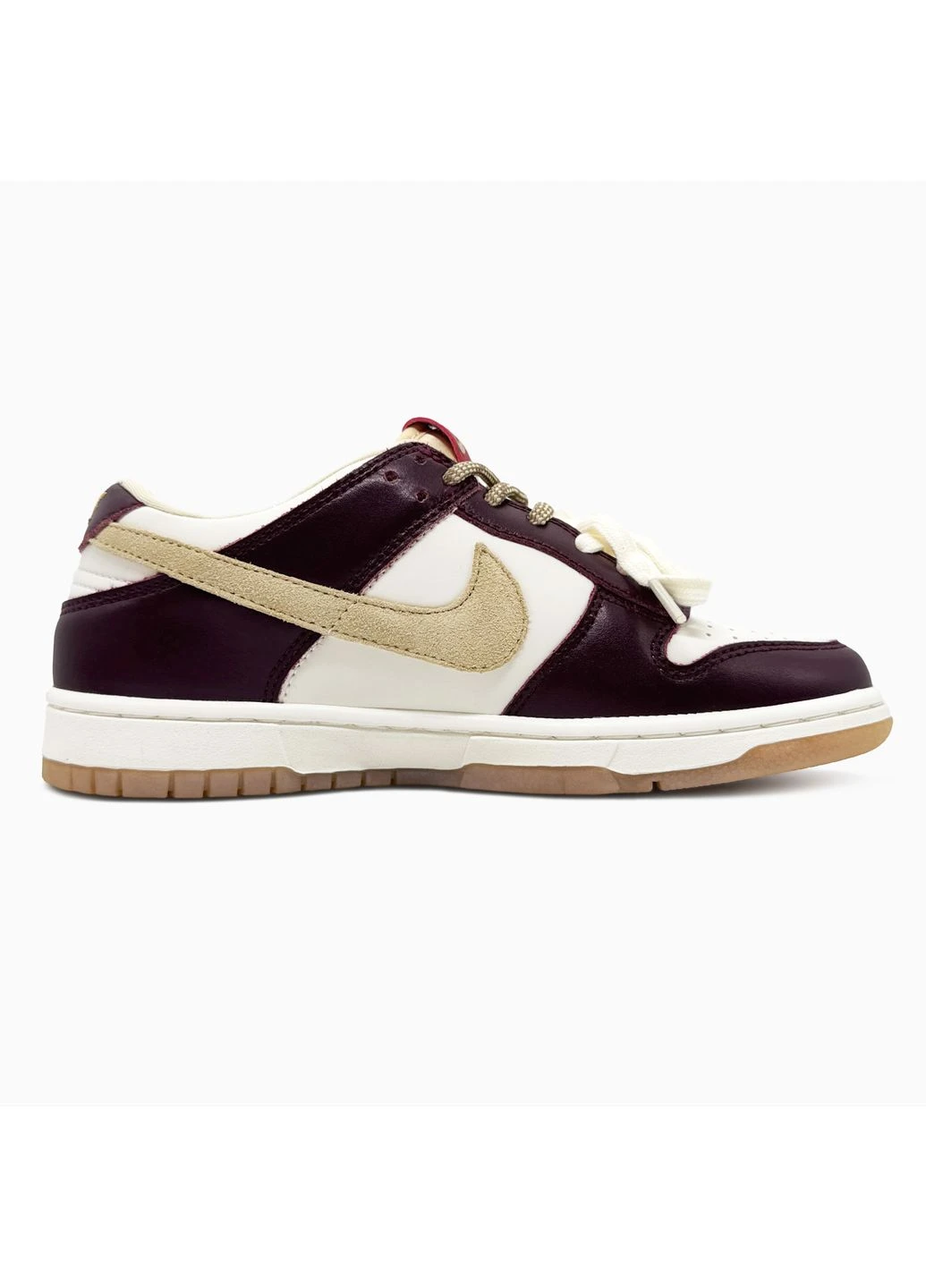 Білі кросівки чоловічі і жіночі nike sb dunk low lx white maroon | найк сб данк низькі білі бордові демісезон No Brand