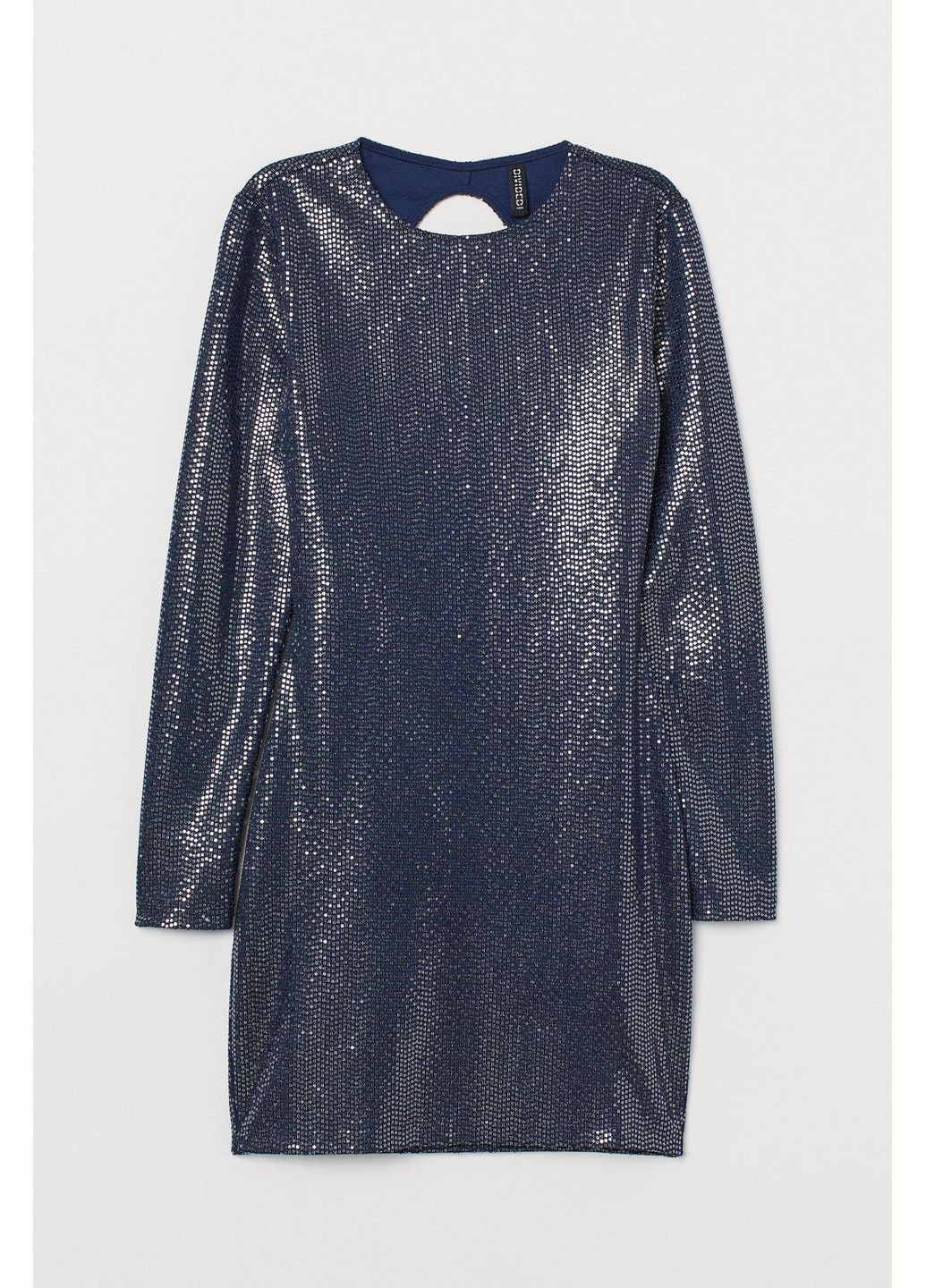 Темно-синее кэжуал платье H&M однотонное