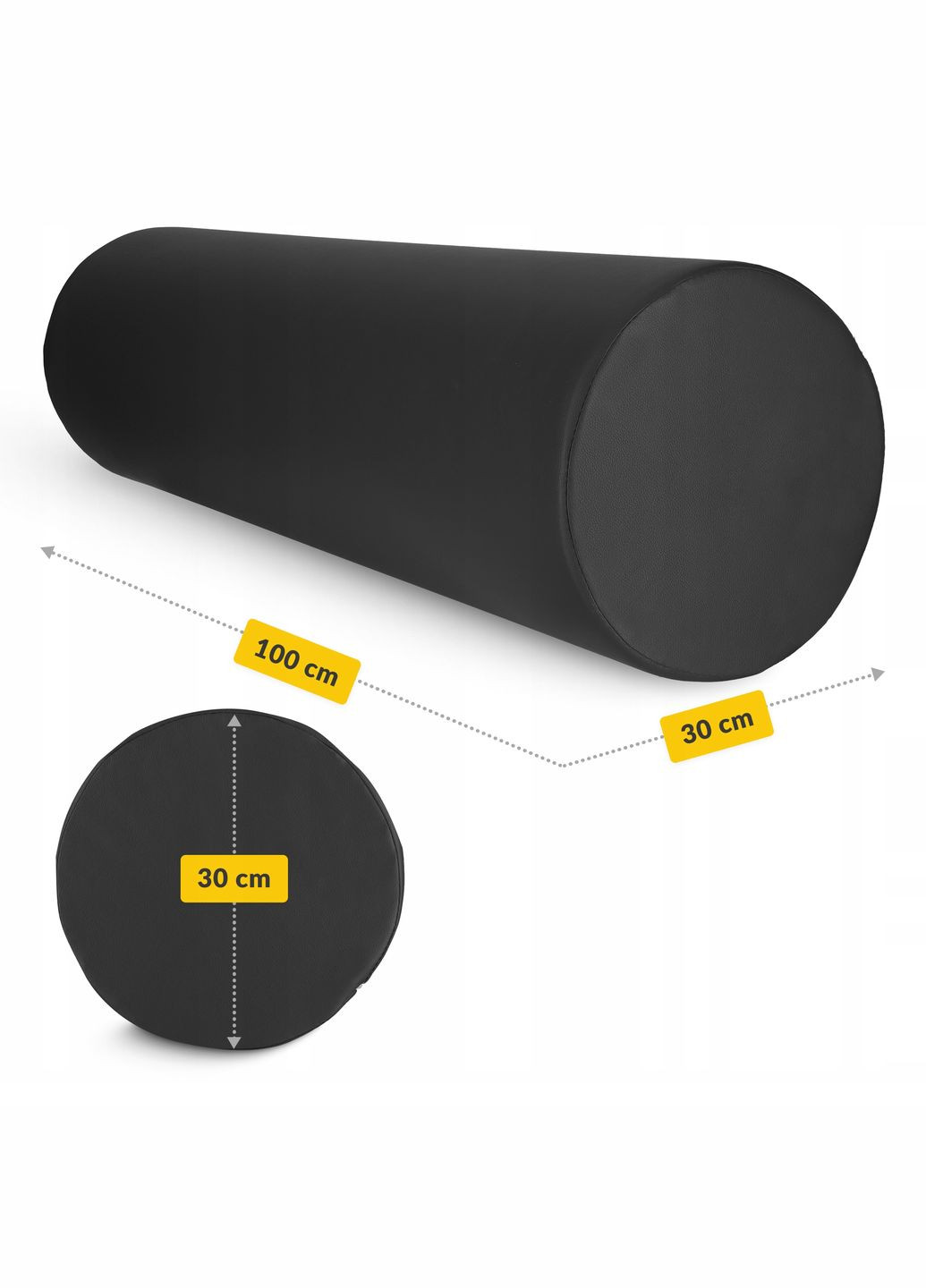 Валик для реабилитации и массажа 100 x 30 см Black () 4FIZJO P-5905973402965 (341528770)