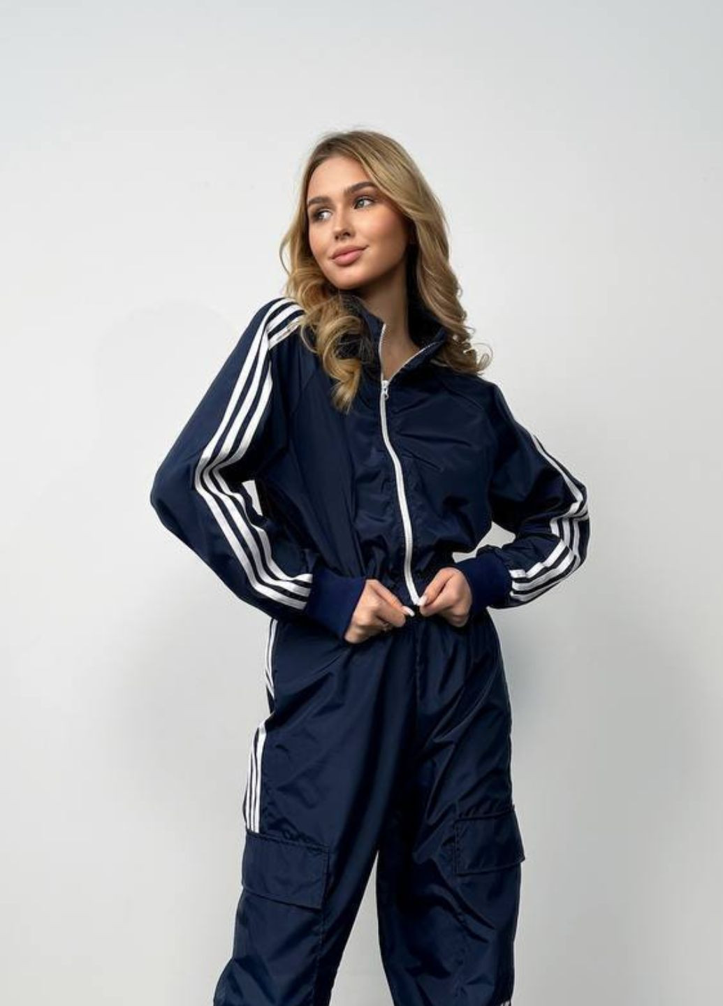 Стильный женский костюм с плащевками и брюками джогерами. Tik-Tak (322647519)