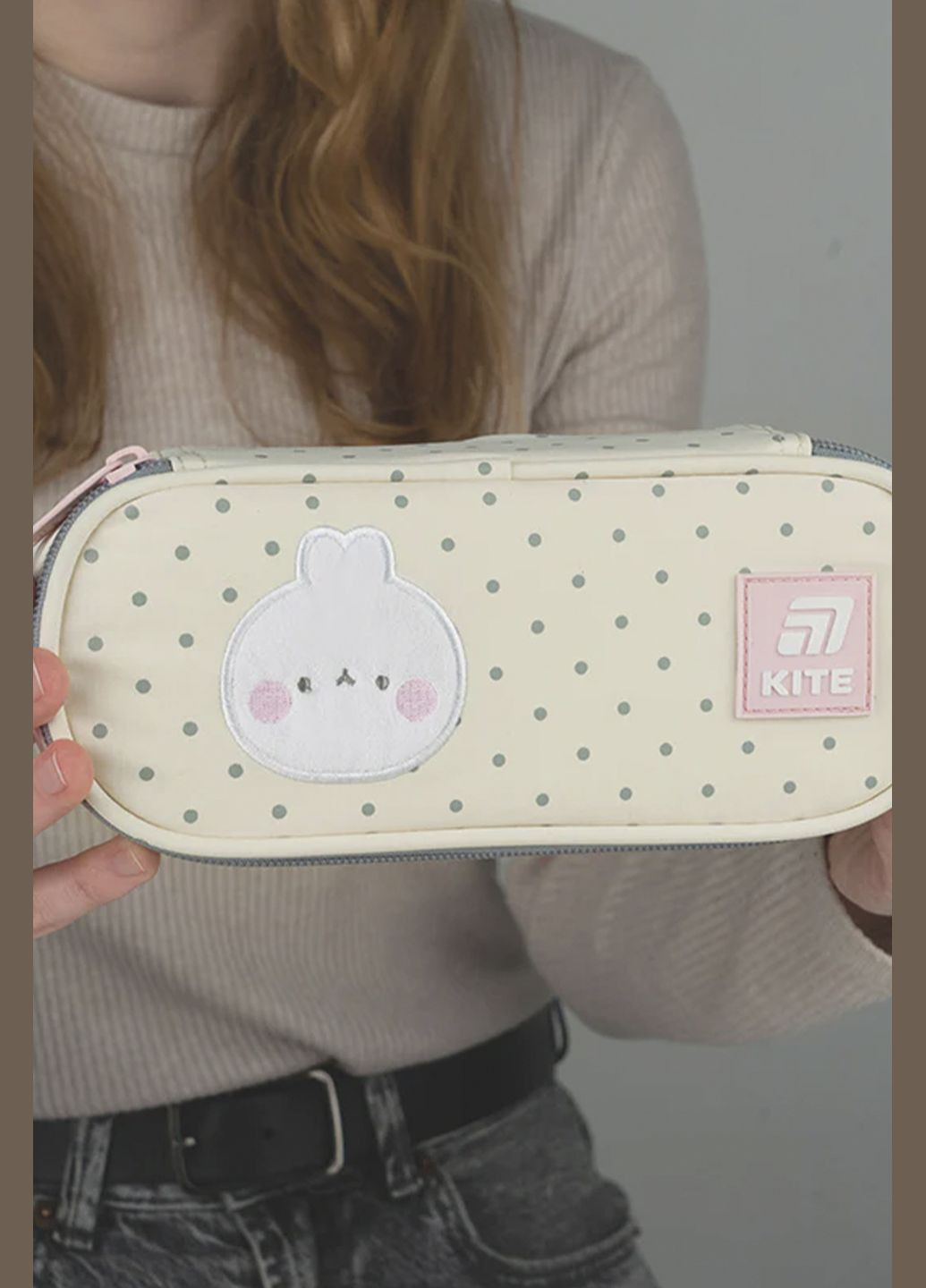 Шкільний пенал Molang колір бежевий ЦБ-00281116 Kite (341485680)